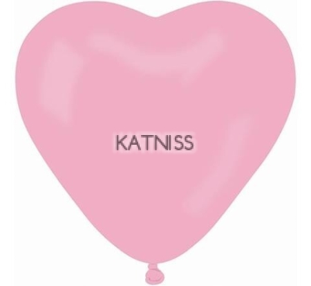 Розов латексов балон под формата на сърце - 30 см / Pink heart balloon - 30 cm