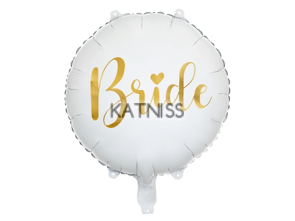 Фолиев балон "Bride" 45 см - бял / Foil White Balloon "Bride" - 45 cm