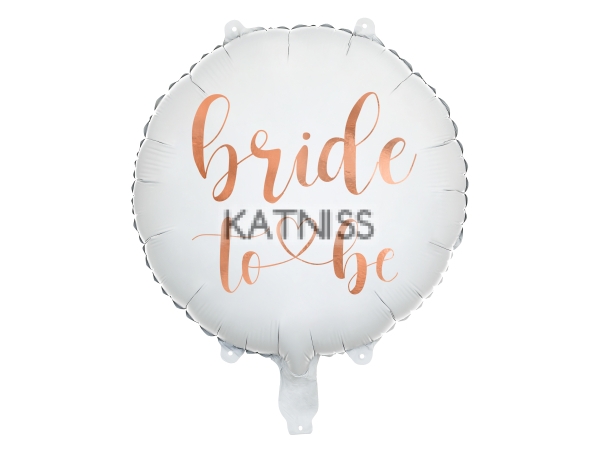 Фолиев балон "Bride to be" 45 см - бял / Foil White Balloon "Bride to be" - 45 cm