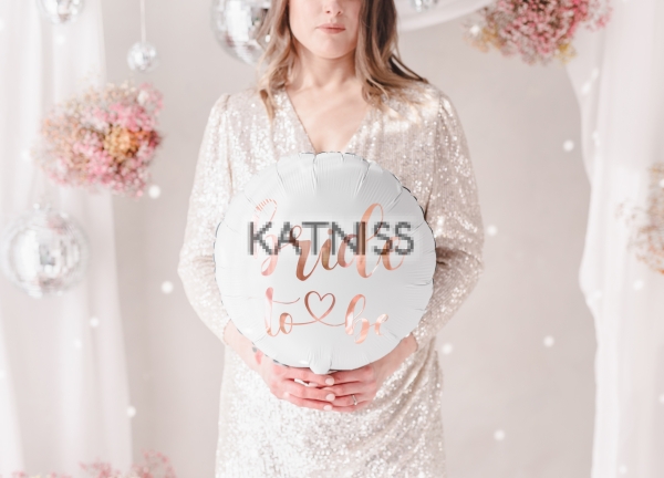 Фолиев балон "Bride to be" 45 см - бял / Foil White Balloon "Bride to be" - 45 cm