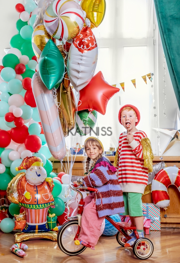 Фолиев балон под формата на Дядо Коледа - 63х106 см / Santa Claus Foil Balloon - 63x106 cm