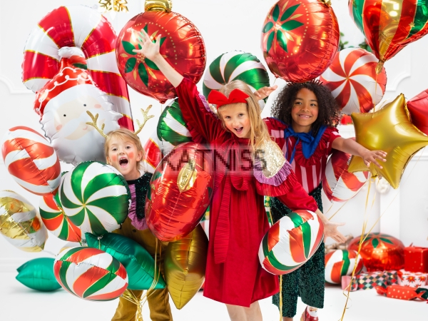 Фолиев балон под формата на бонбон 35 см - червен / Red Candy Foil Balloon - 35 cm