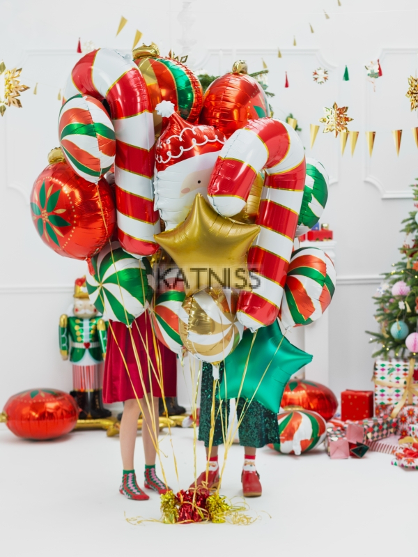 Фолиев балон под формата на бонбон 35 см - зелен / Green Candy Foil Balloon - 35 cm