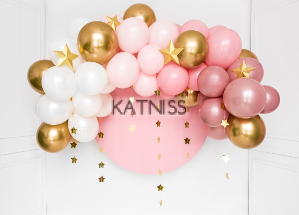 Банер със звезди - златист - 3.6 м / Gold Stars Foil Balloon - 3.6 m