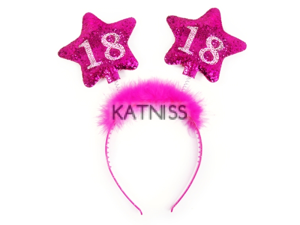 Диадема за 18-ти рожден ден - розова / Pink 18th Birthday Diadem