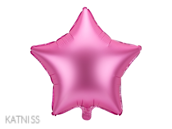 Фолиев балон под формата на звезда - розов - 48 см / Pink Star Foil Balloon - 48 cm