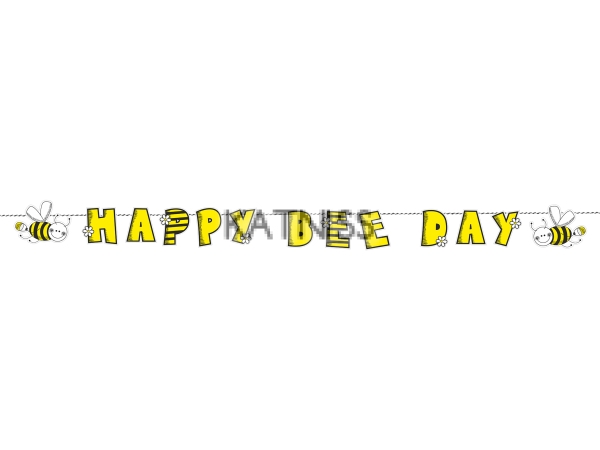 Банер "Happy Bee Day" - 16.1х153 см / Banner "Happy Bee Day" - 16.1x153 cm