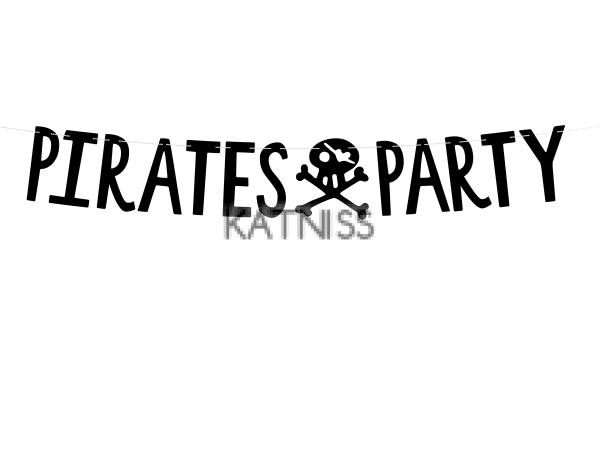 Банер "Pirates Party" - 14x100 см / Banner "Pirates Party" - 14x100 cm