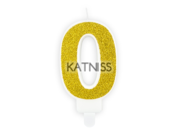 Златисти свещи за рожден ден - цифри от 0 до 9 / Gold Birthday Candles - Numbers From 0 to 9