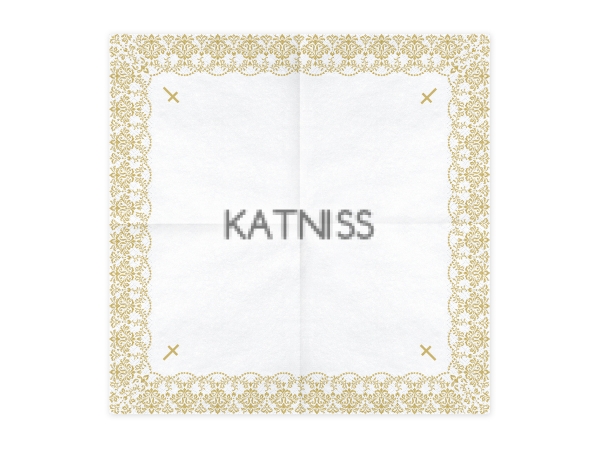 Салфетки за Кръщене - бяло и златисто - 33х33 см - 20 броя / Baptism Napkins - White And Gold - 33x33 cm - 20 pieces