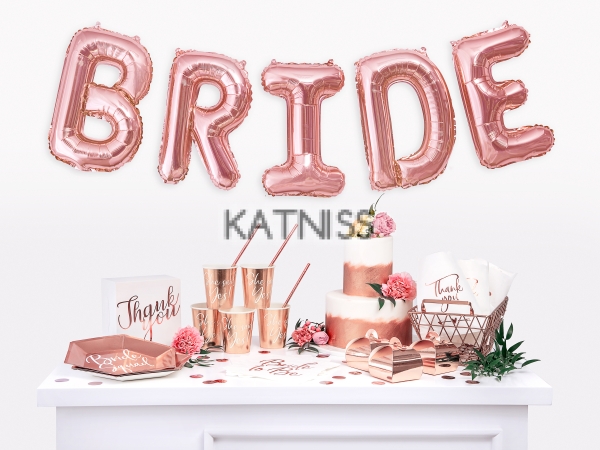 Салфетки "Bride to Be" - бяло и розово златисто - 33х33 см - 20 броя / Napkins "Bride To Be" - White And Rose Gold - 33x33 cm - 20 pieces