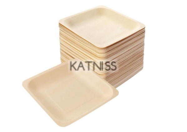 Бамбукови чинии - 6 броя - 18 см / Bamboo Plates - 6 Pieces - 18 cm