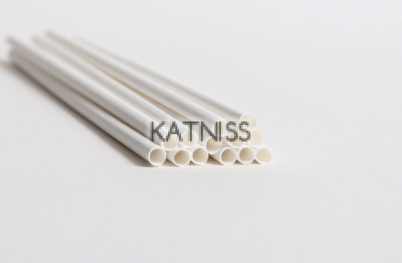 Бели хартиени сламки - 25 броя / White Paper Straws - 25 Pieces