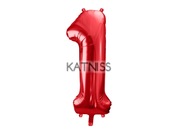 Фолиев балон цифра от 0 до 9 - червен - 86 см / Foil Balloon Numbers From 0 To 9 - Red - 86 cm