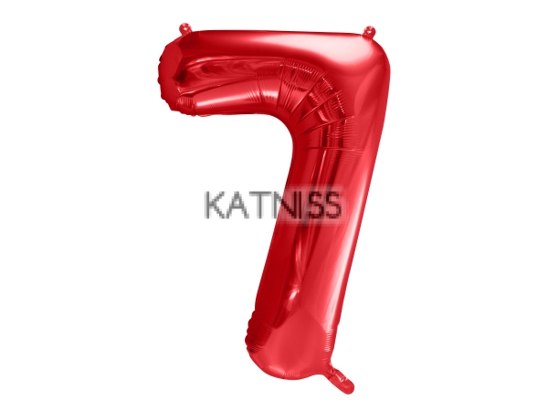 Фолиев балон цифра от 0 до 9 - червен - 86 см / Foil Balloon Numbers From 0 To 9 - Red - 86 cm