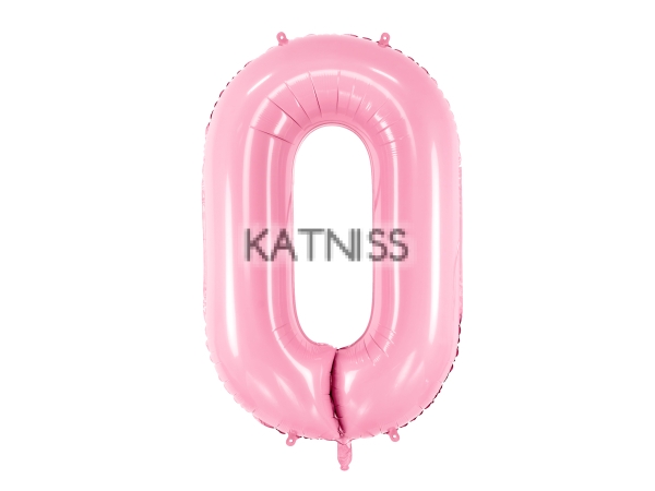 Фолиев балон цифра от 0 до 9 - бебешко розов - 86 см / Foil Balloon Numbers From 0 To 9 - Baby Pink - 86 cm