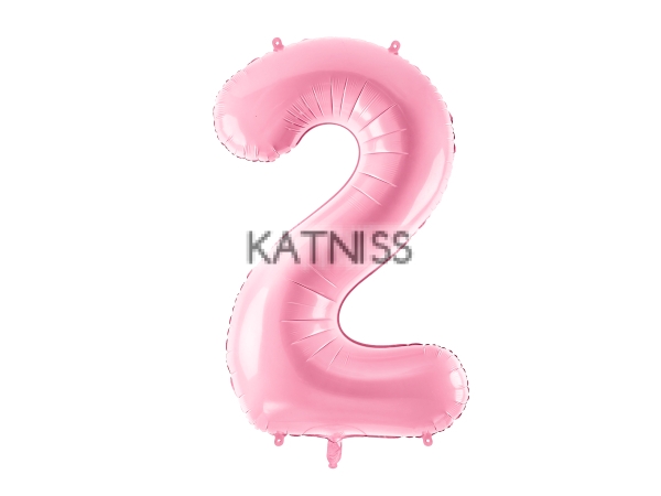 Фолиев балон цифра от 0 до 9 - бебешко розов - 86 см / Foil Balloon Numbers From 0 To 9 - Baby Pink - 86 cm