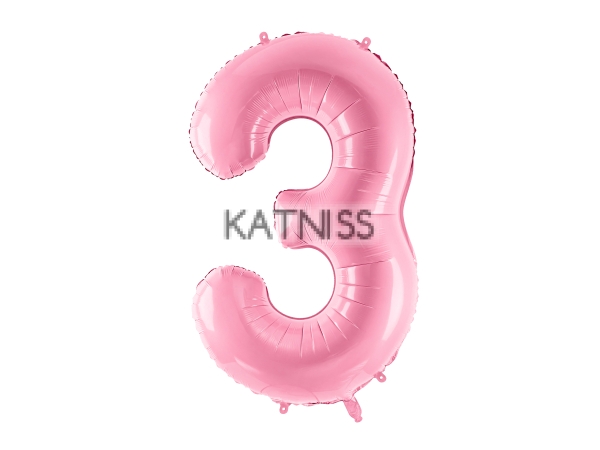 Фолиев балон цифра от 0 до 9 - бебешко розов - 86 см / Foil Balloon Numbers From 0 To 9 - Baby Pink - 86 cm