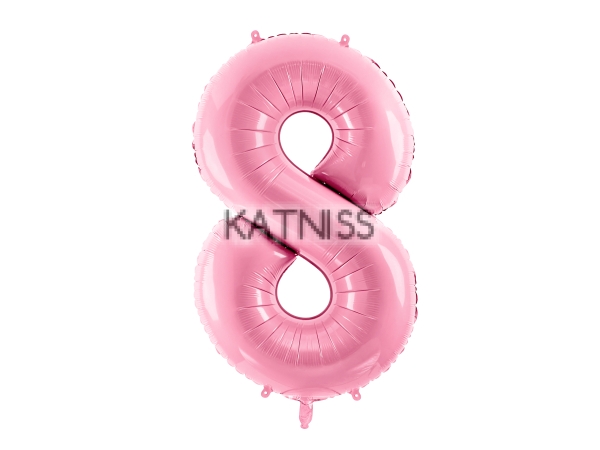 Фолиев балон цифра от 0 до 9 - бебешко розов - 86 см / Foil Balloon Numbers From 0 To 9 - Baby Pink - 86 cm