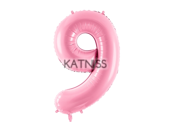 Фолиев балон цифра от 0 до 9 - бебешко розов - 86 см / Foil Balloon Numbers From 0 To 9 - Baby Pink - 86 cm