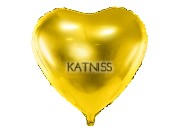 Фолиев балон сърце - златист - 45 см / Gold Heart Foil Balloon - 45 cm