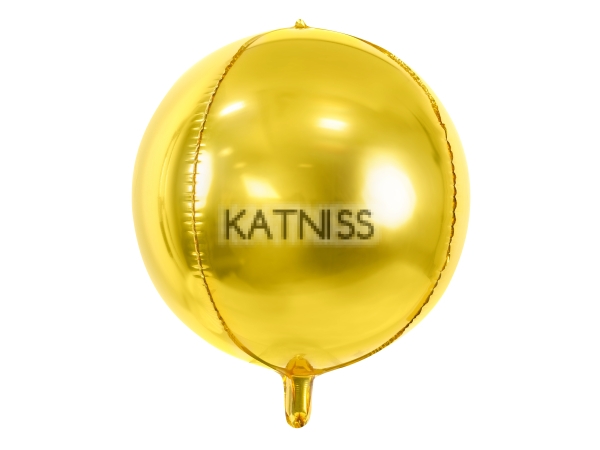 Фолиев балон топка - златист - 40 см / Gold Ball Foil Balloon - 40 cm