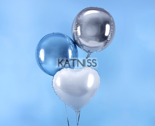 Фолиев балон топка - сребрист - 40 см / Silver Ball Foil Balloon - 40 cm