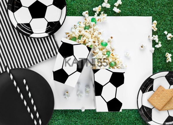 Кутия за пуканки футбол - 7х7х12.5 / Football Popcorn Box - 7x7x12.5 cm