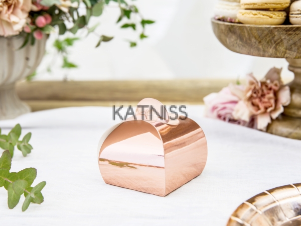 Розово-златиста кутия - 6х6.5х5 см / Rose Gold Box - 6x6.5x5 cm