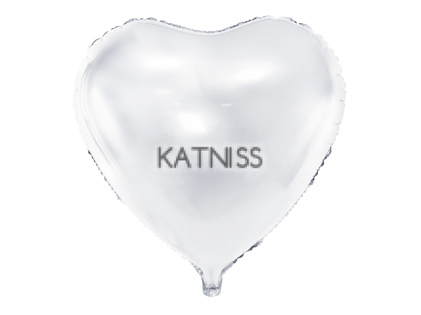 Фолиев балон сърце - бял - 45 см / White Heart Foil Balloon - 45 cm