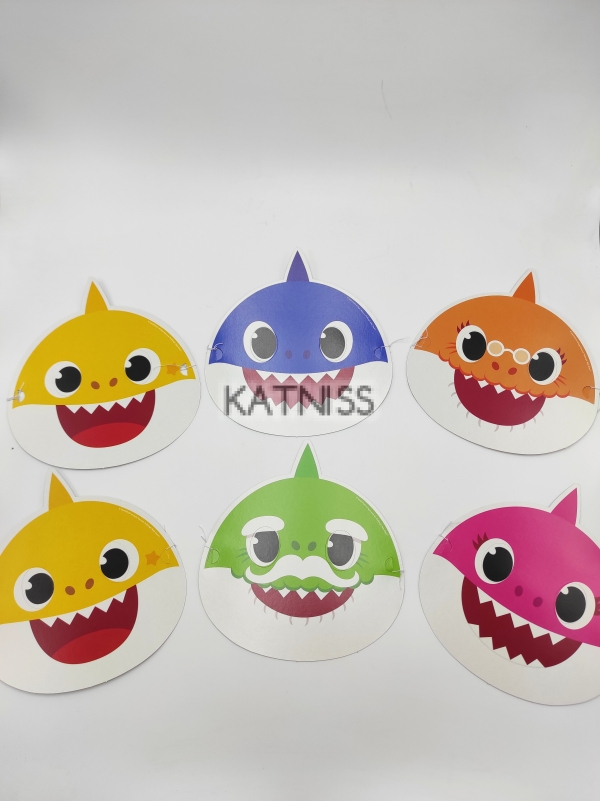 Маски Baby Shark - 6 броя / Masks Baby Shark - 6 pieces