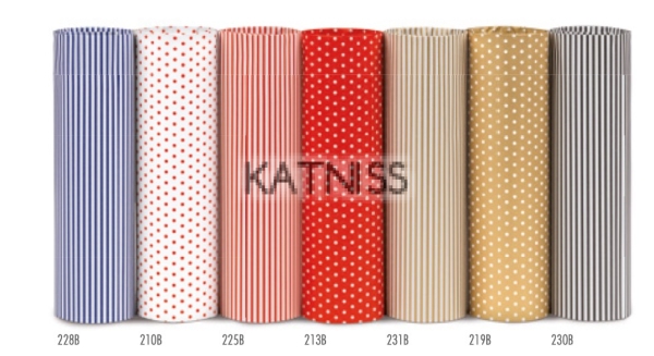 Ролки хартия за опаковане на подаръци на точки и райета - 200/70 см / Dots and stripes present roll paper - 200/70 cm