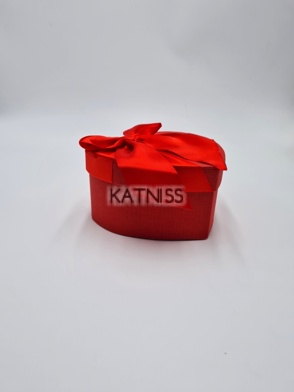 Червена кутия под формата на сърце - 10/13 см / Red heart box - 10/13 cm