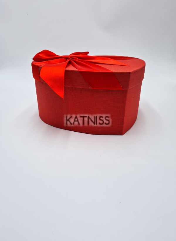  Червена кутия под формата на сърце - 16/20 см / Red heart box - 16/20 cm