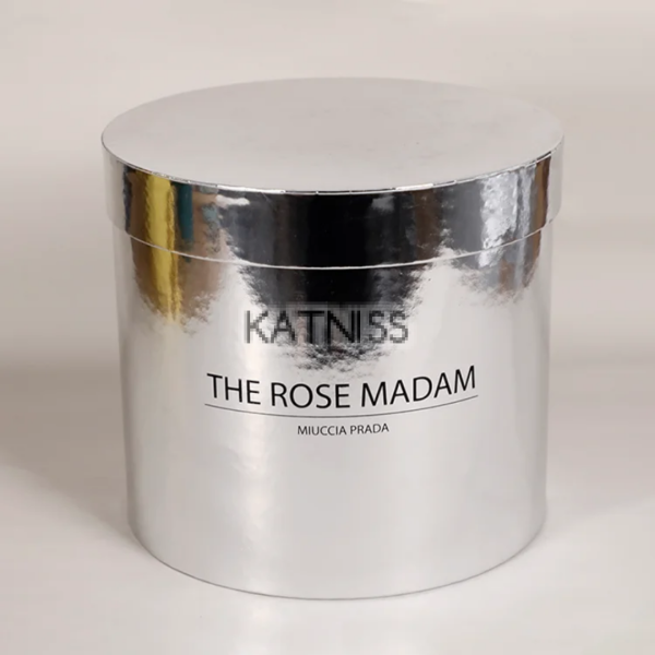 Luxury cylindrical box THE ROSE MADAM – silver