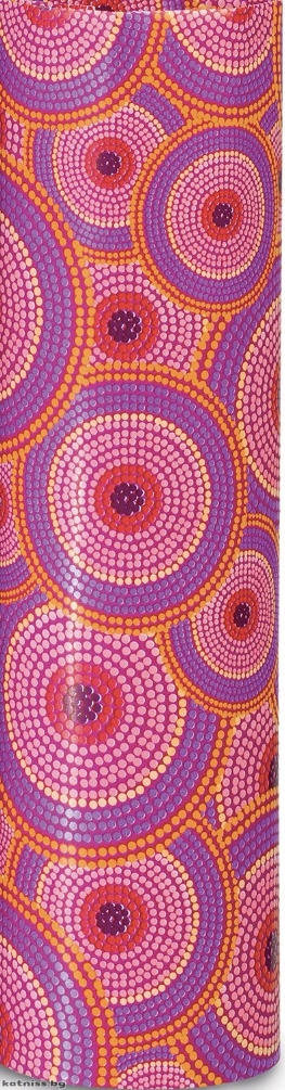 Packing paper with pink purple and turquoise dot circles
