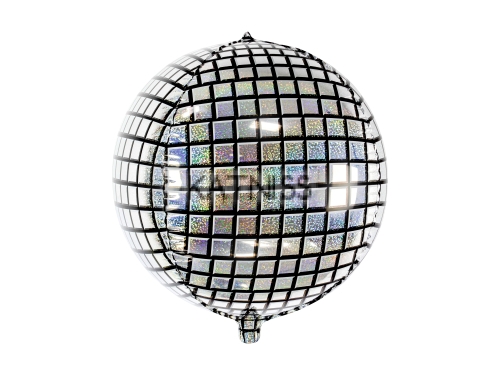 Фолиев балон под формата на диско топка 40 см / Disco Ball Foil Balloon - 40 cm