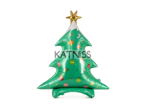 Фолиев балон под формата на Коледна елха  - 78х94 см / Christmas Tree Foil Balloon - 78x94 cm