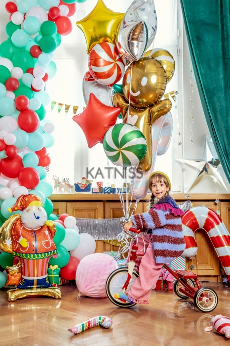 Фолиев балон под формата на Дядо Коледа - 63х106 см / Santa Claus Foil Balloon - 63x106 cm