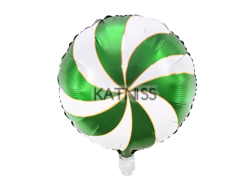 Фолиев балон под формата на бонбон 35 см - зелен / Green Candy Foil Balloon - 35 cm