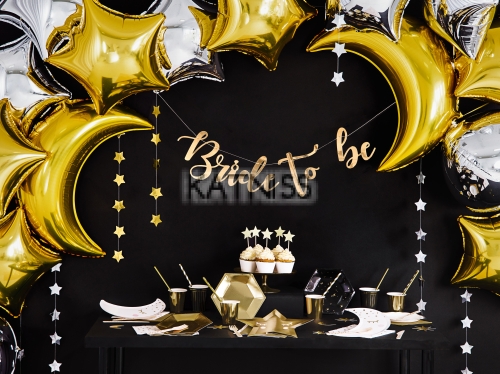 Банер със звезди - златист - 3.6 м / Gold Stars Foil Balloon - 3.6 m