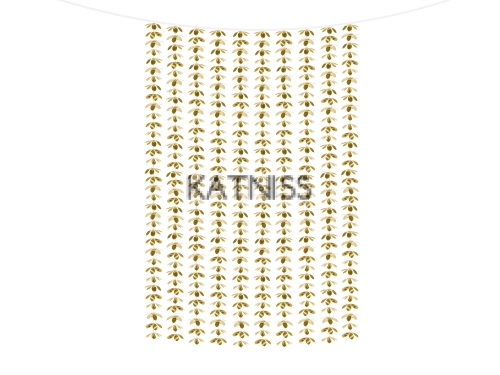 Парти завеса на цветя - златиста - 100х210 см / Gold Flower Party Foil Curtaint - 100x210 cm