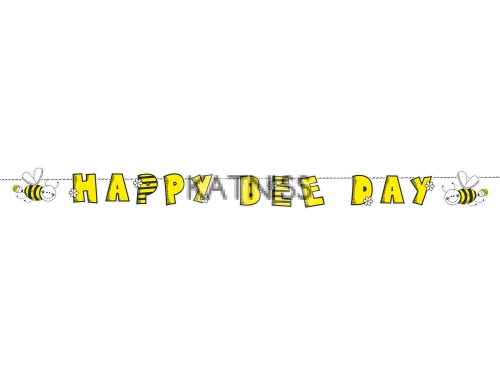 Банер "Happy Bee Day" - 16.1х153 см / Banner "Happy Bee Day" - 16.1x153 cm