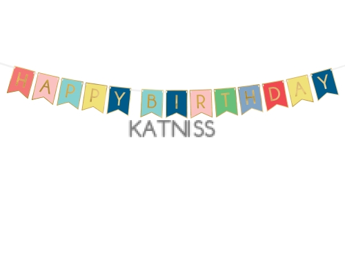 Банер "Happy Birthday" - 15x175 см / Banner "Happy Birthday" - 15x175 cm