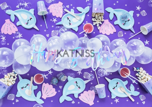 Банер "Happy Birthday" в преливащ цвят - 16.5x62 см / Hameleon Banner "Happy Birthday" - 16.5 x62 cm