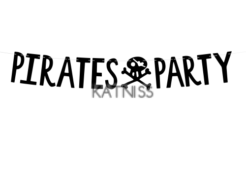 Банер "Pirates Party" - 14x100 см / Banner "Pirates Party" - 14x100 cm