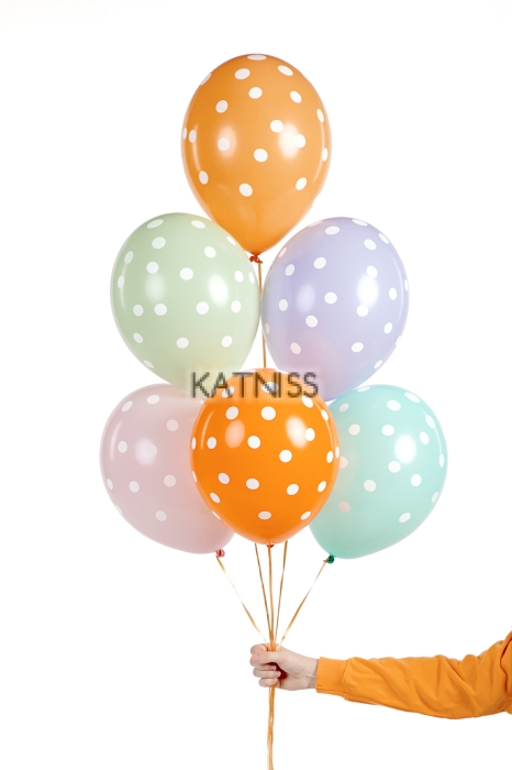 Латексови балони на точки в различни цветове - 30 см / Multicolour Balloons With Dots - 30 cm