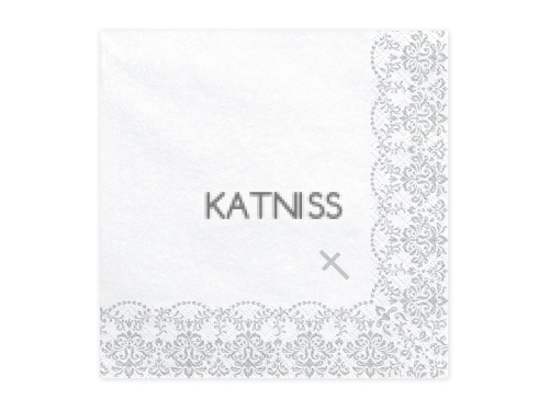 Салфетки за Кръщене - бяло и сребристо - 33х33 см - 20 броя / Baptism Napkins - White And Silver - 33x33 cm - 20 pieces