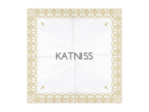 Салфетки за Кръщене - бяло и златисто - 33х33 см - 20 броя / Baptism Napkins - White And Gold - 33x33 cm - 20 pieces