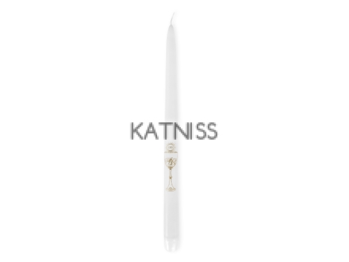 Бяла свещ за Кръщене - 29 см / Baptism White Candle - 29 cm